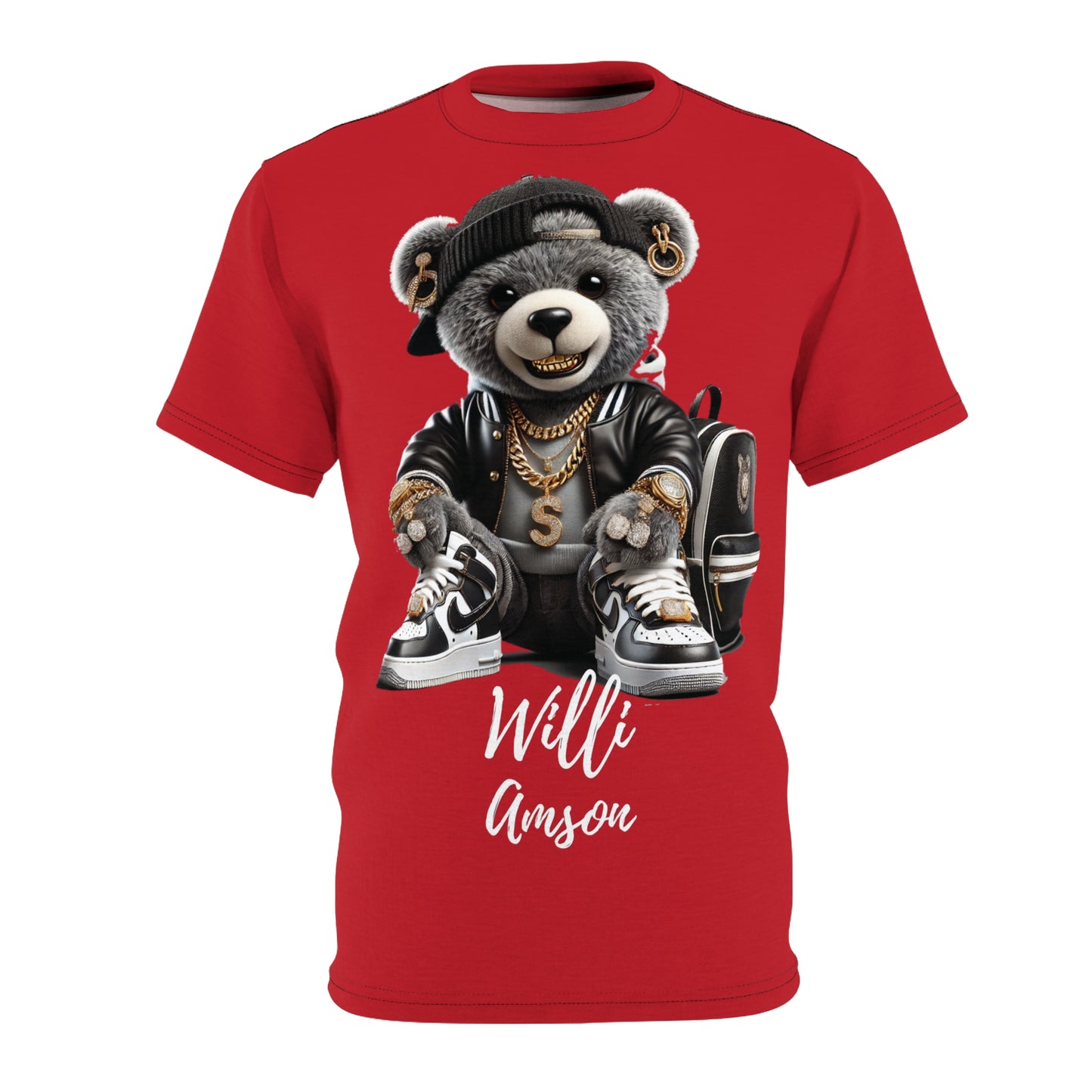 "The Bear Collection" Mens Cut & Sew Tee Drk Red