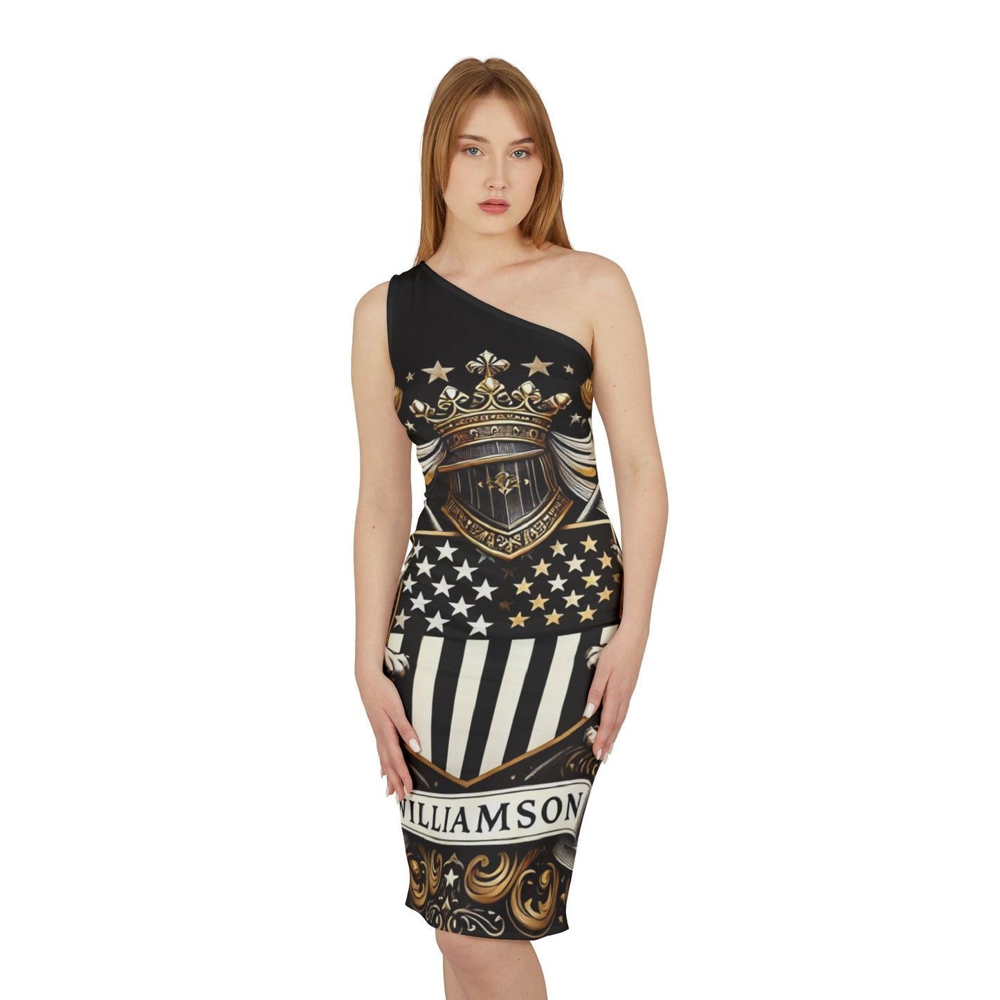 "The Coat Of Arms Collection" Womens Shoulder Dress blk