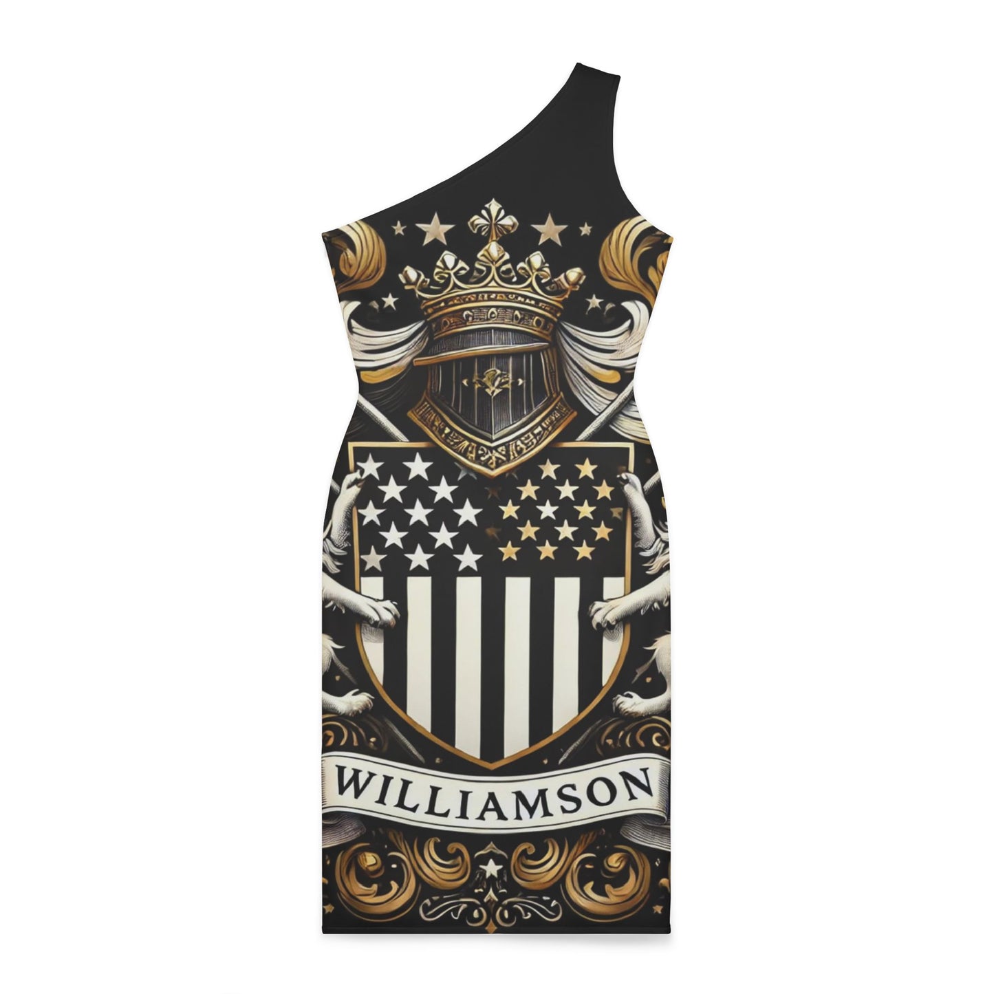 "The Coat Of Arms Collection" Womens Shoulder Dress blk