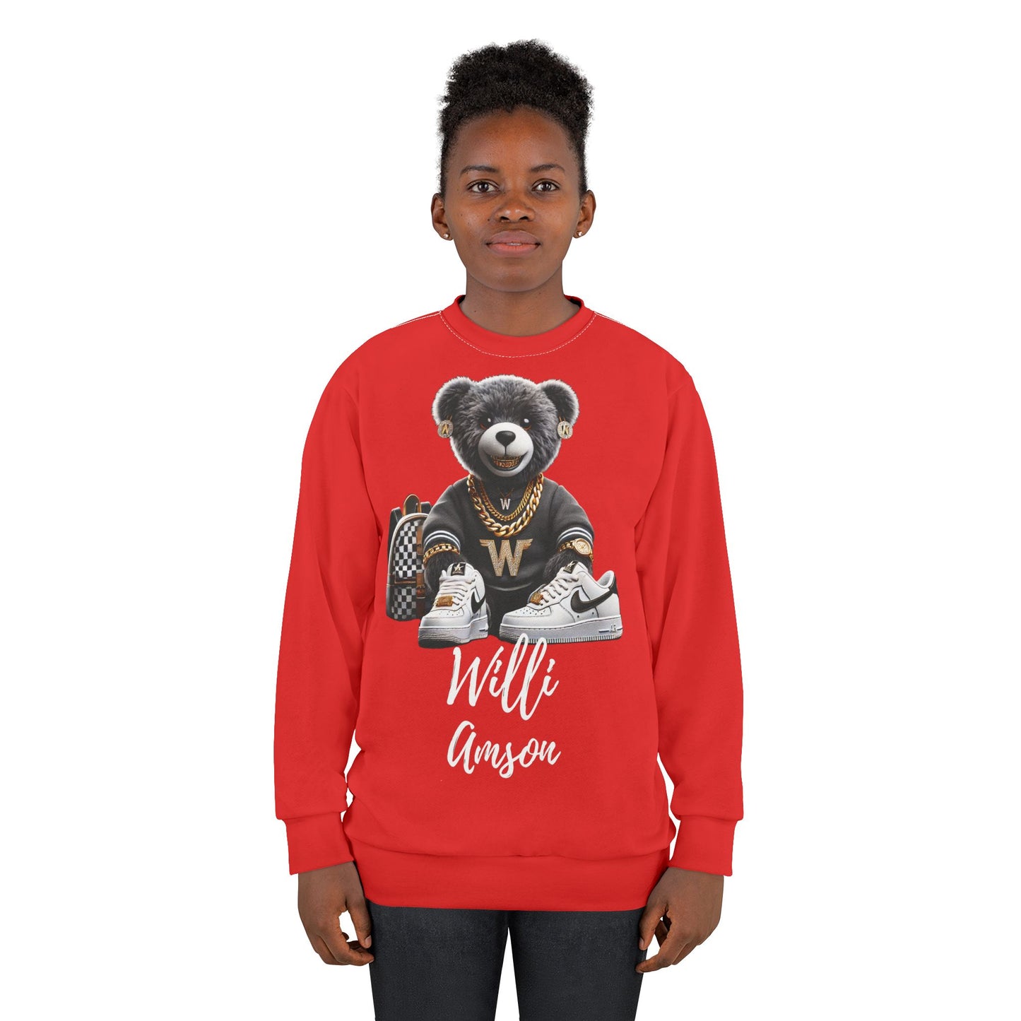 "The Bear Collection" Womens Sweatshirt red