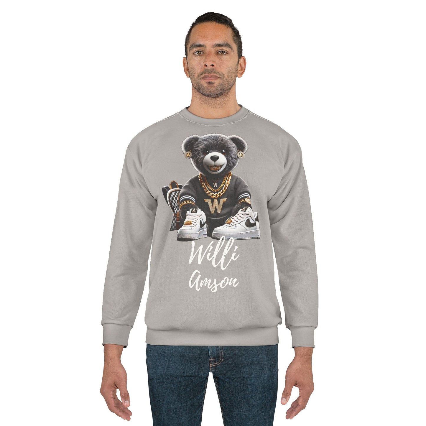 "The Bear Collection" Womens Sweatshirt lte gry