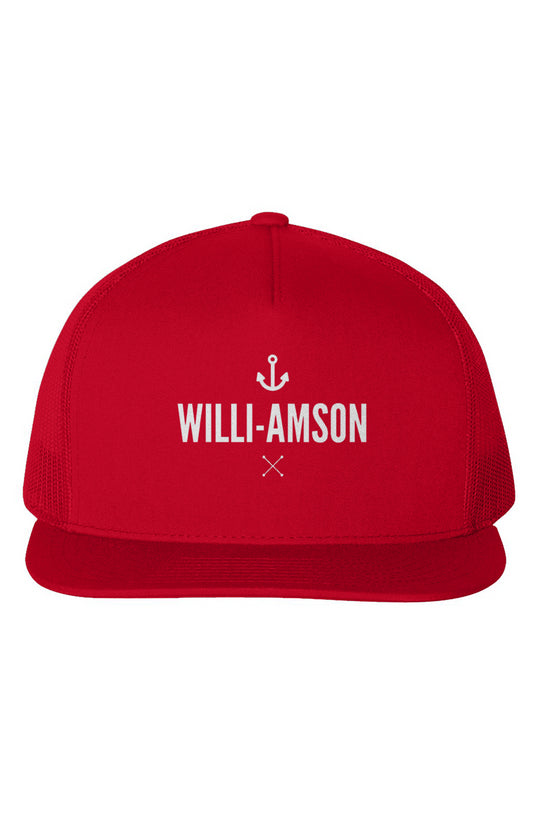 Red WA Anchor Trucker Cap