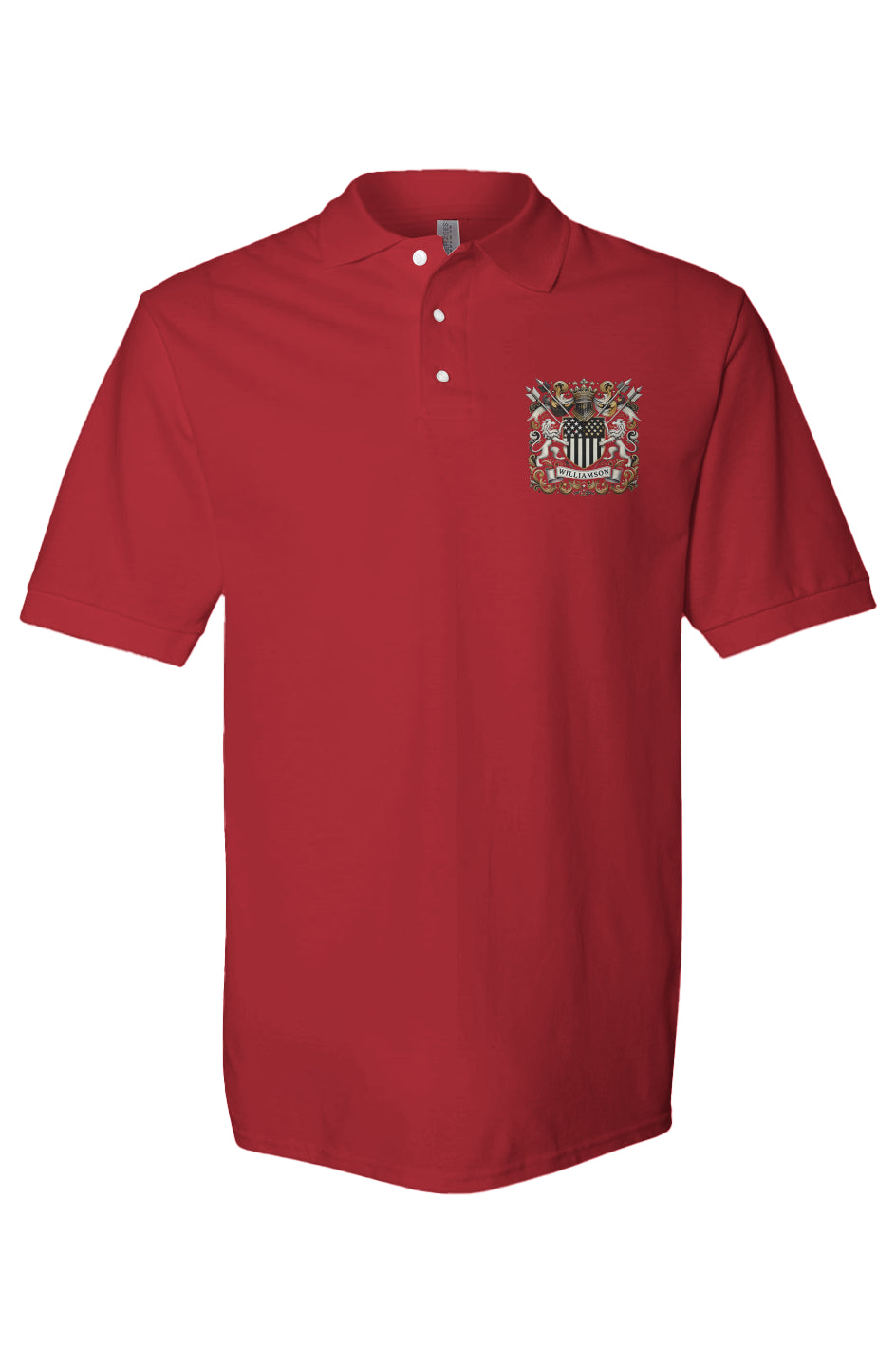 "The Coat Of Arms Collection" Mens Polo red