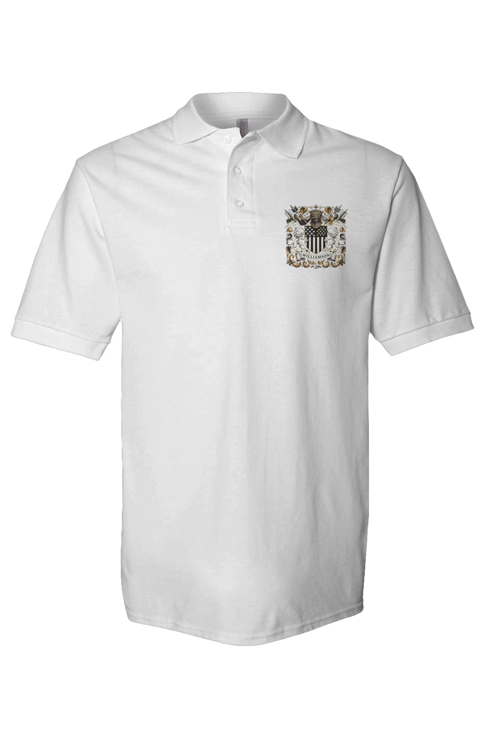 "The Coat Of Arms Collection" Mens Polo wht