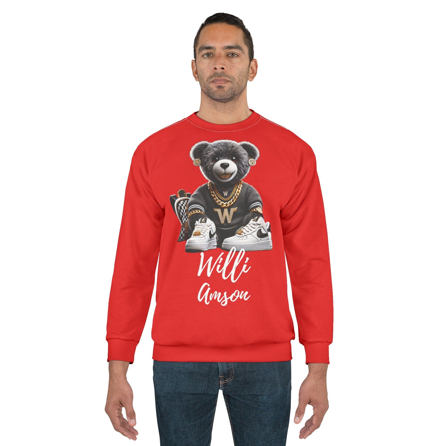 "The Bear Collection" Womens Sweatshirt red