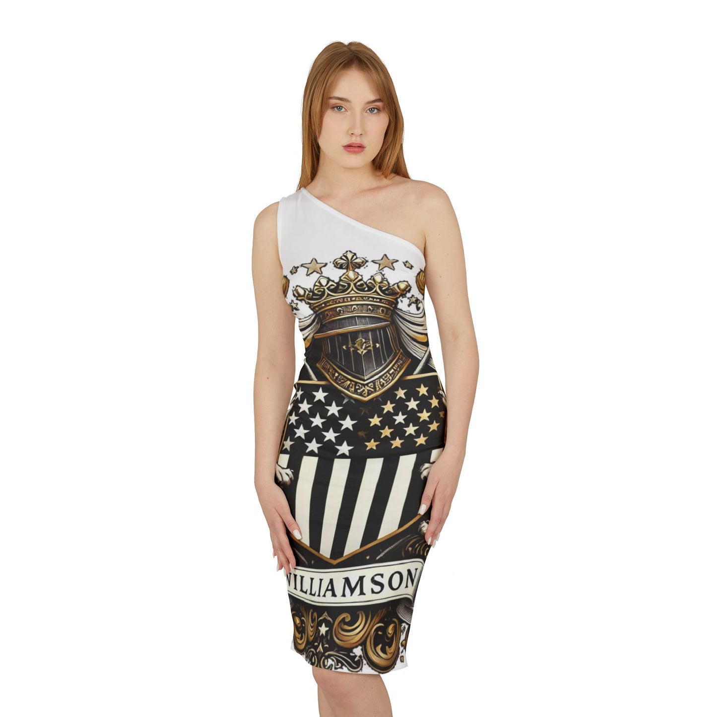 "The Coat Of Arms Collection" Womens Shoulder Dress wht