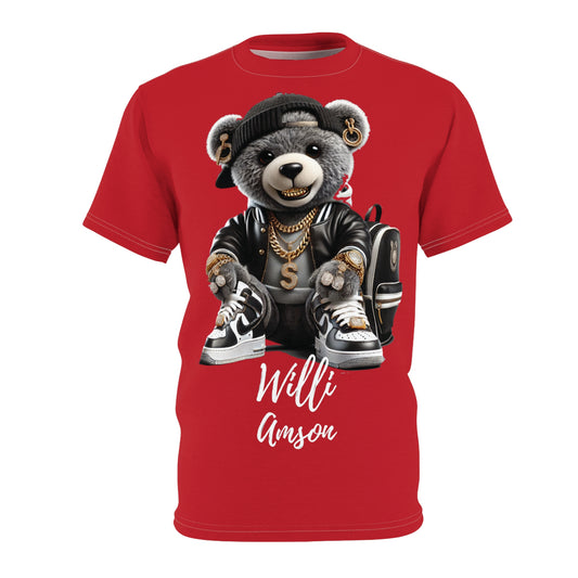 "The Bear Collection" Mens Cut & Sew Tee Drk Red