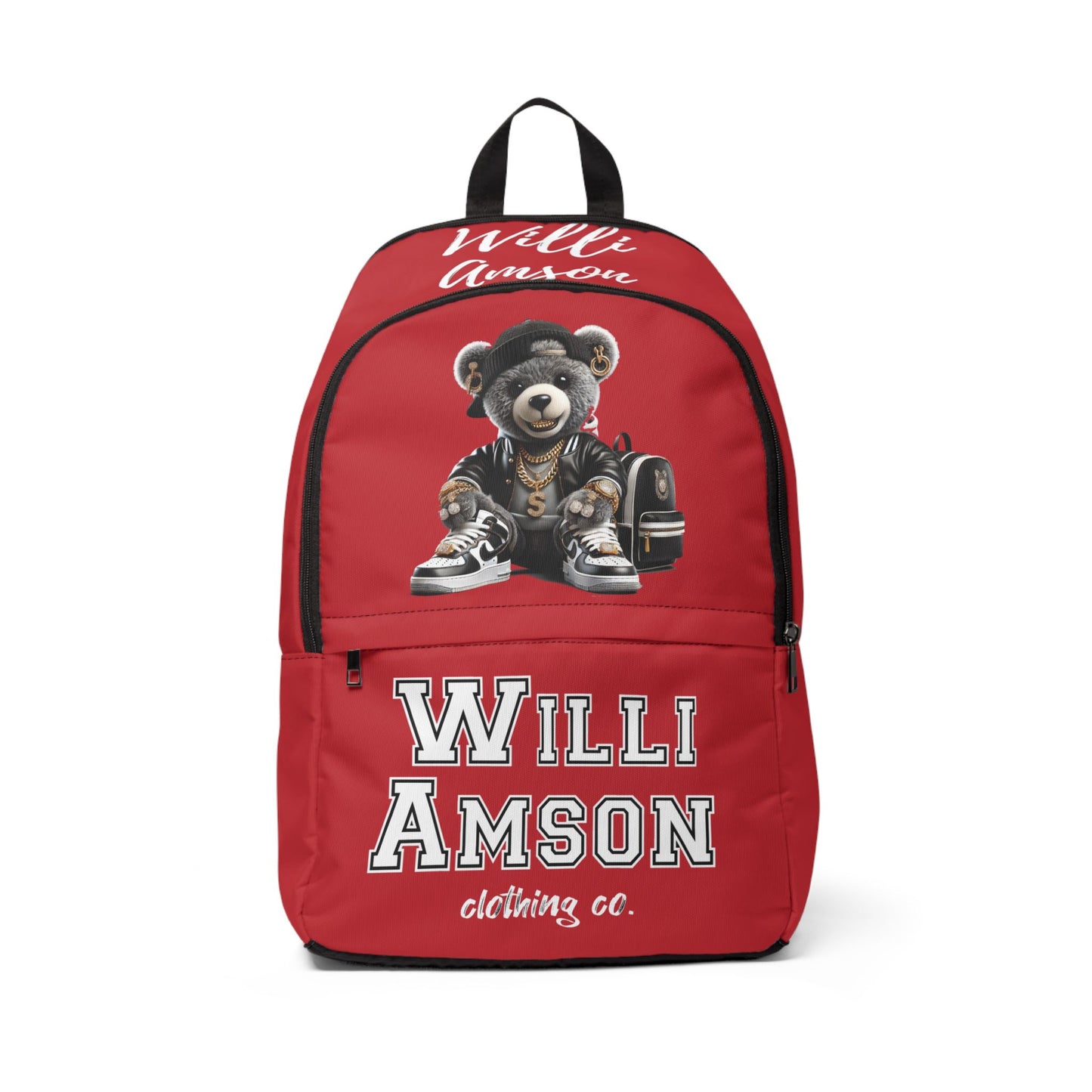 "The Bear Collection" Willi-Amson College Backpack Drk Red